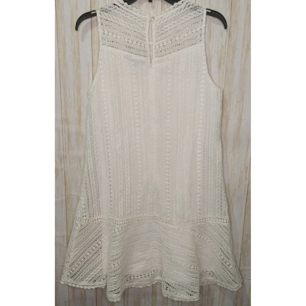 Doe & Rae Women’s Sheath~Size Small~ Sleeveless~Lace Overlay~Drop Waist~Lined - Picture 4 of 12